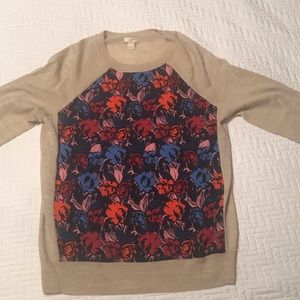 J.Crew floral silky sweater